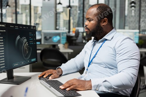 Preview: CAD technician uses PC program in office to upgrade turbine