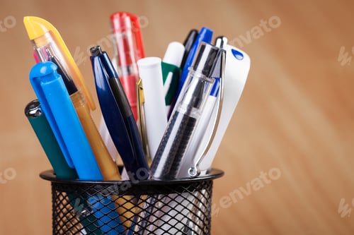 Preview: Metal holder with pens