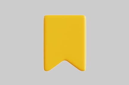 Preview: Yellow bookmark simple rounded edges