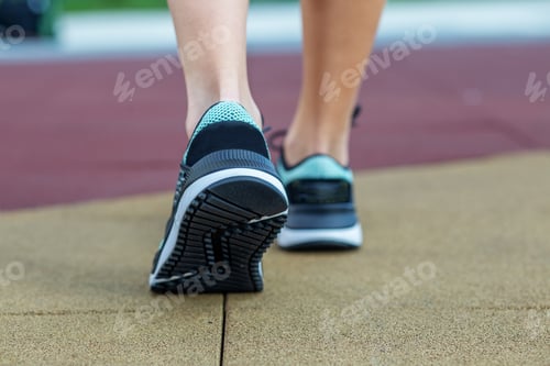Preview: Urban style street sports shoes. Tie sneakers. Jogging sneakers detail.