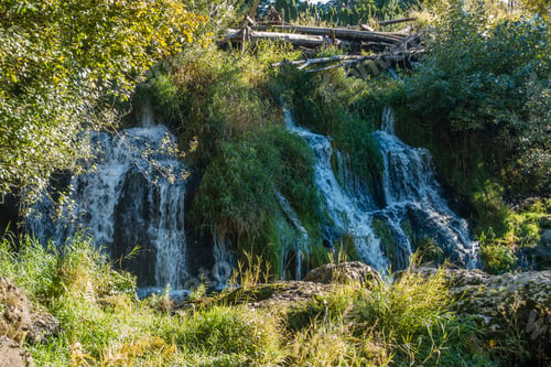 Preview: Water Flows On The Side Of A Hill At Tumwater Falls.