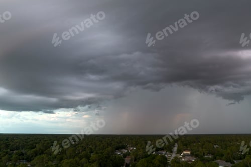 Preview: Landscape of dark ominous clouds forming on stormy sky before heavy thunderstorm