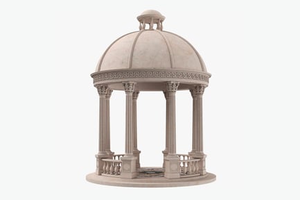 Preview: Greek Style Stone Gazebo with Dome