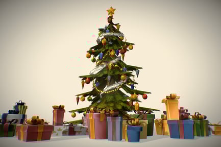 Preview: Christmas Tree Set - Hand Painted Series