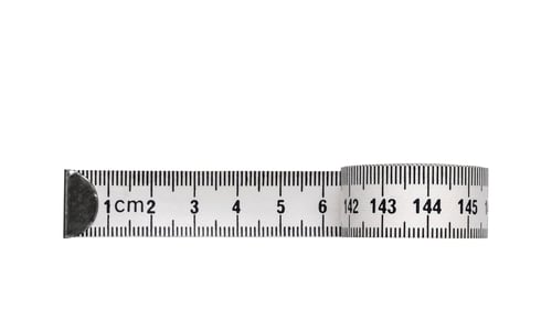 Preview: Black and white tape measure in centimeters isolated cutout