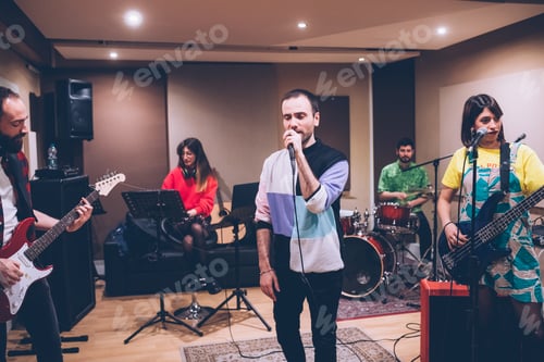 Preview: Musician rehearsing studio