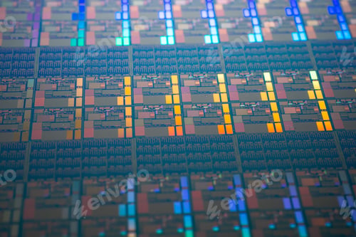 Preview: Silicon wafer for manufacturing semiconductor of integrated circuit.
