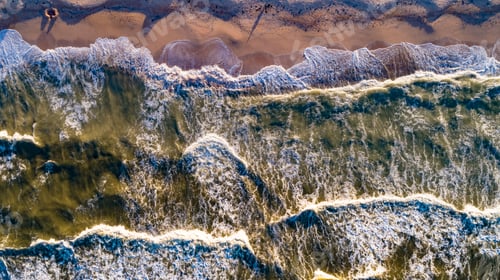Preview: Sea waves on the beautiful morning sea