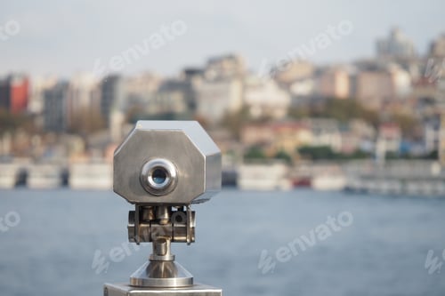 Preview: Cityscape viewfinder near water in urban area