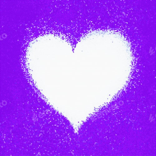 Preview: Mosaic purple heart
