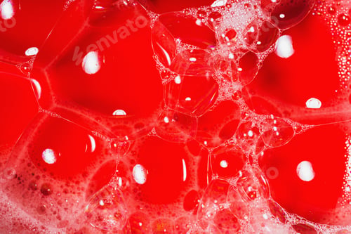 Preview: Art Foaming Shampoo. Soap Bubbles Cleaning Agent On The Surface Of The Water