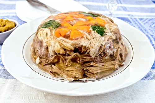 Preview: Jellied in big plate on tablecloth