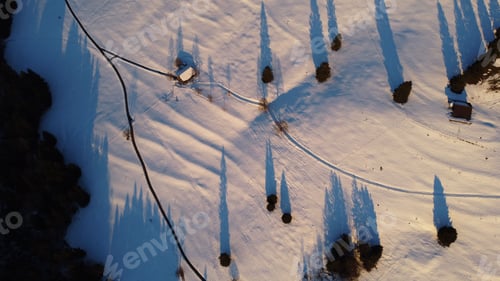 Preview: Aerial view of mountains covered in snow