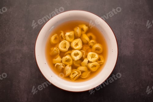 Preview: Italian tortellini in brodo traditional pasta dish
