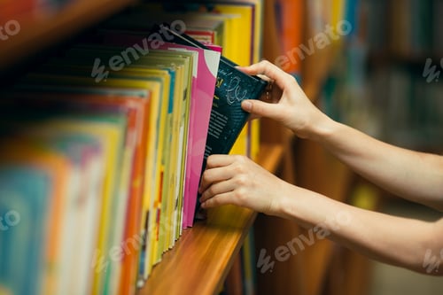 Preview: A student reads a book in the library
