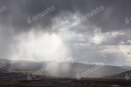 Preview: Panoramic View of Desert Mountain Canadian Nature Landscape
