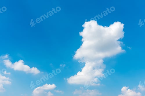 Preview: Blue sky with cloud for abstract nature background.