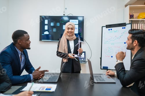 Preview: Multiracial business people having meeting and brainstorming discussed.