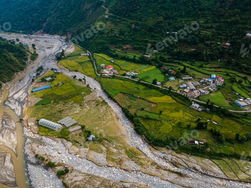 Preview: aerial view of Kulakhani river