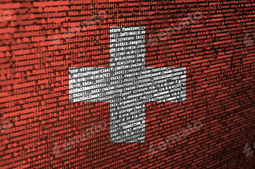 Preview: Switzerland flag is depicted on the screen with the program code