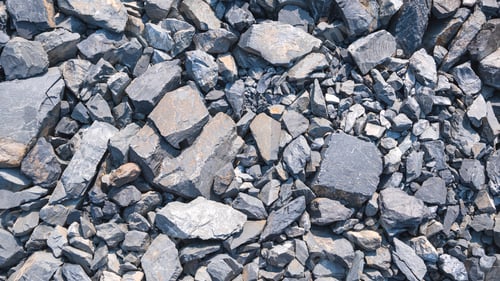 Preview: Background of many various sizes of gray and blue sedimentary Stone are used to level the floor