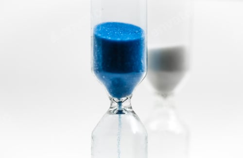 Preview: hourglass closeup on white background