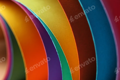 Preview: Multicolored sheets textured background, macro. Abstract background