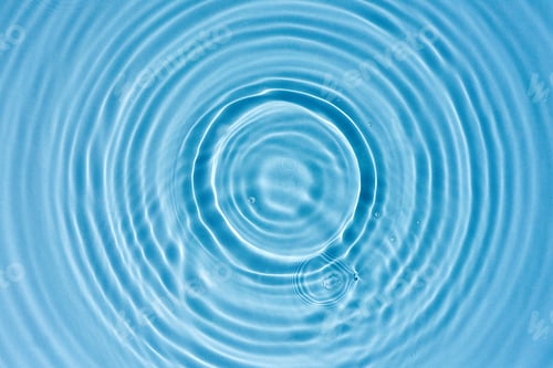 Preview: Abstract background, blue water texture with round ripples, close up