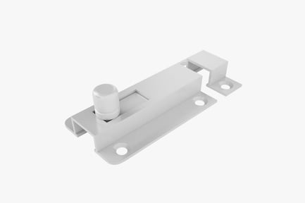 Preview: White Door Latch Bolt with Thumb Turn Mechanism