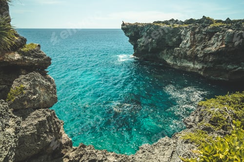 Preview: The cozy ocean bay surrounded by the cliffs. Sumba