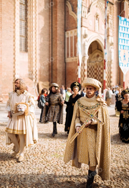 Preview: A regal procession in a historical reenactment
