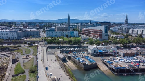 Preview: Aerial view of Dun Laoghaire, Ireland's coastal town