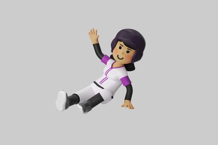 Preview: Cartoon woman waving hello