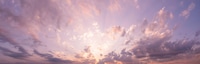 Preview: Panorama of sky. Orange blue and violet color sunset sky background