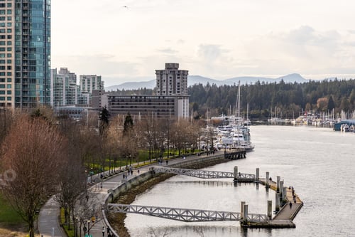 Preview: Peaceful Waterfront View of Downtown Vancouver with Marina and Skyline