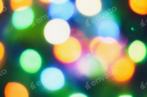 Preview: Abstract Outline Of Light- Colored Circles Bokeh. Blurred Background