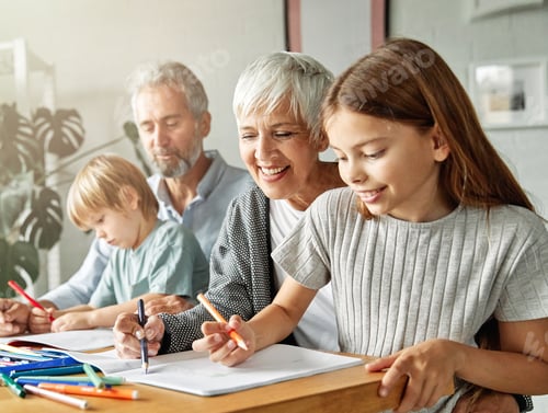 Preview: grandchild family child grandparent grandfather grandmother homework education