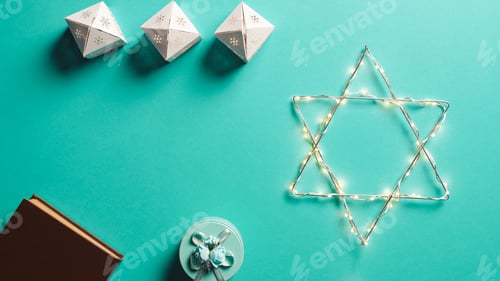 Preview: Hanukkah Jewish star Background. Hanukkah celebration