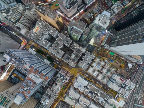 Preview: Causeway Bay, Hong Kong 11 December 2021: Top view of Hong Kong city