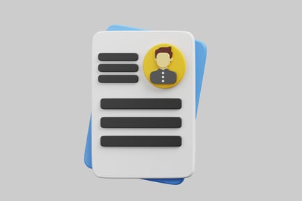 Preview: Resume with person portrait business