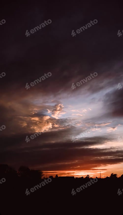 Preview: Cloudy sky with sunset