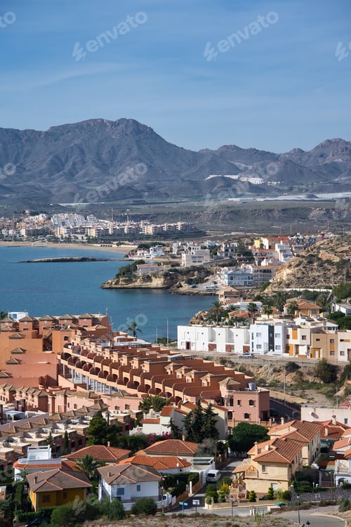 Preview: Panoramic views of a town. Buildings and constructions.