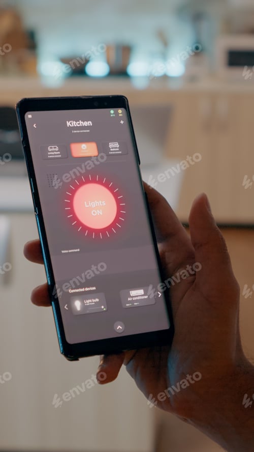 Preview: Person sitting in house with automation light system