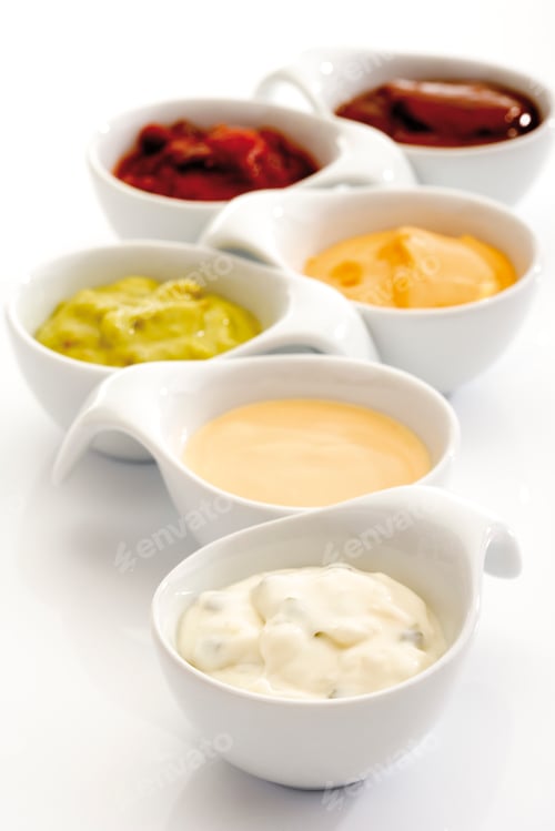 Preview: Dips in bowls, close-up