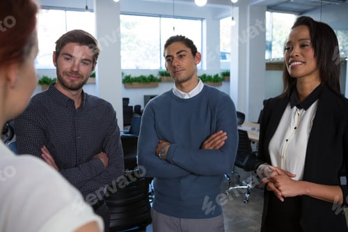 Preview: Business colleagues interacting with each other