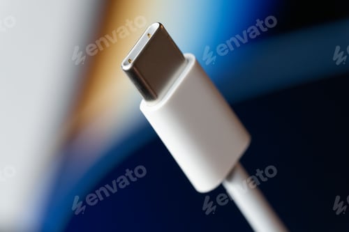 Preview: Close up of USB-C male connector