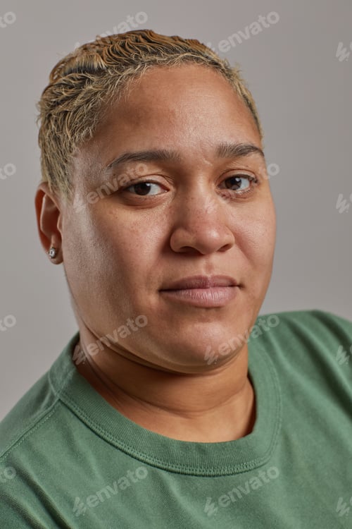Preview: Portrait of Short Haired Mixed Race Woman
