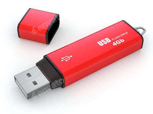 Preview: Usb flash memory on white background