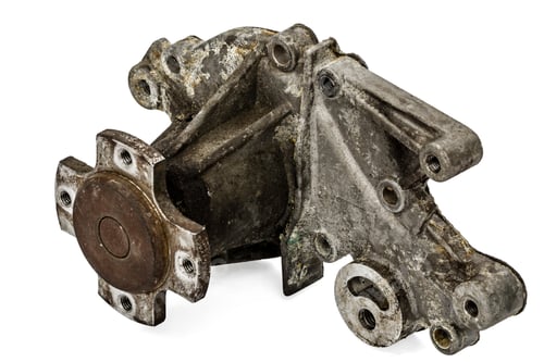 Preview: Old pump of the engine cooling system car, isolated on white