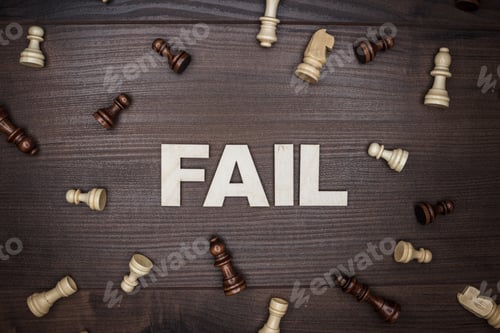 Preview: Fail Concept On Wooden Background